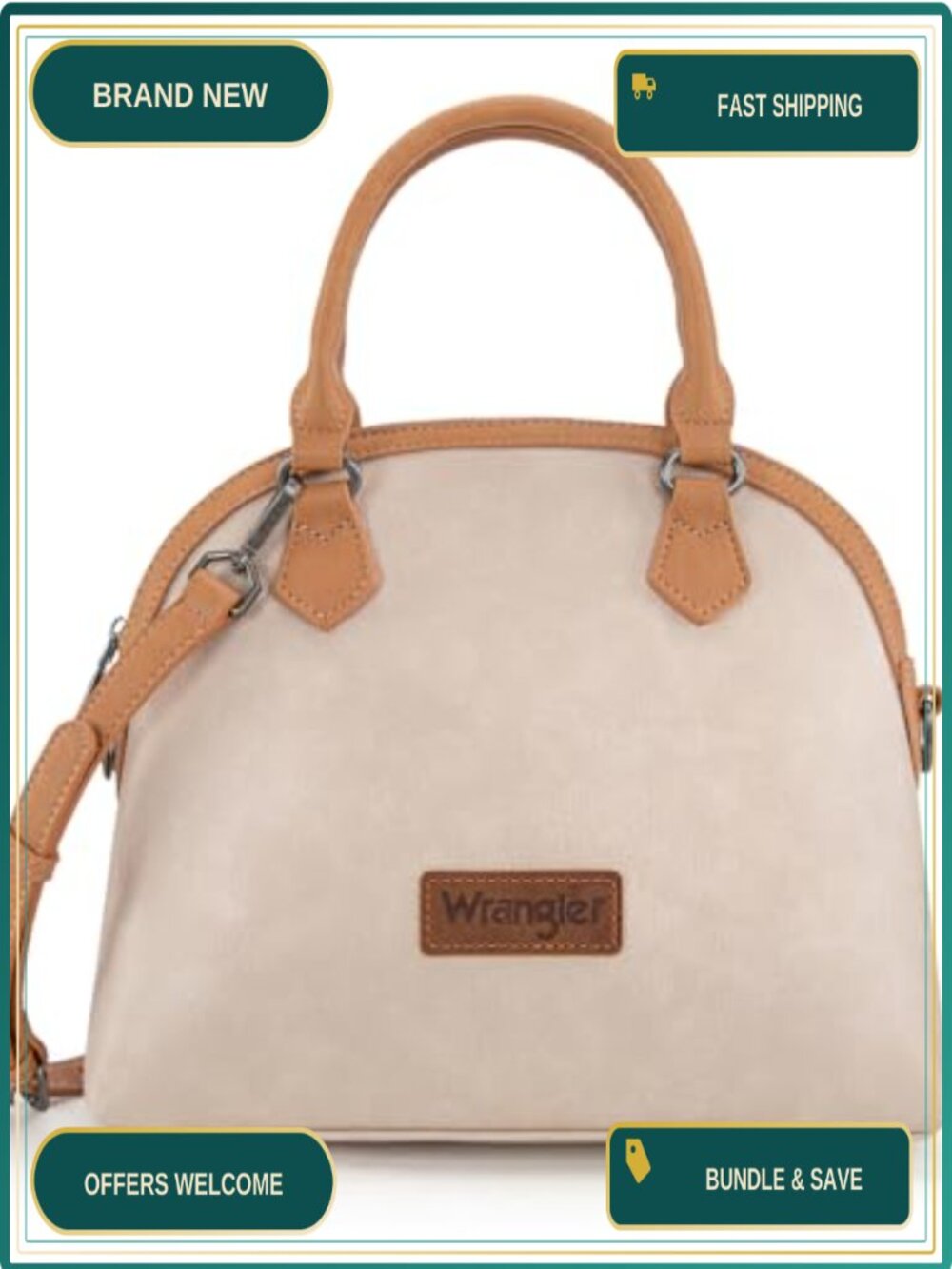 Wrangler Satchel Bag Top-Handle Handbag Convertible Crossbody Purse